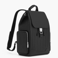 Vander large flap backpack in Italian leather — front view