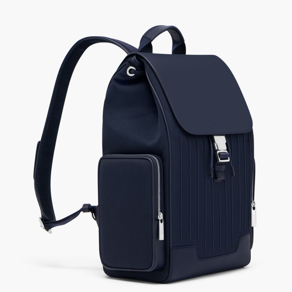 Vander canvas flap backpack — detail view