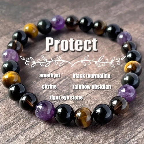 Tiger eye beaded bracelet — alternate view