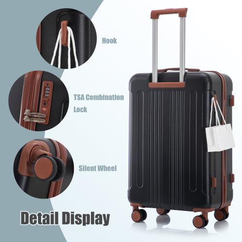 20 24 28 3 Pcs Set In ABS Spinner Wheel Luggage, Carry On Suitcase,