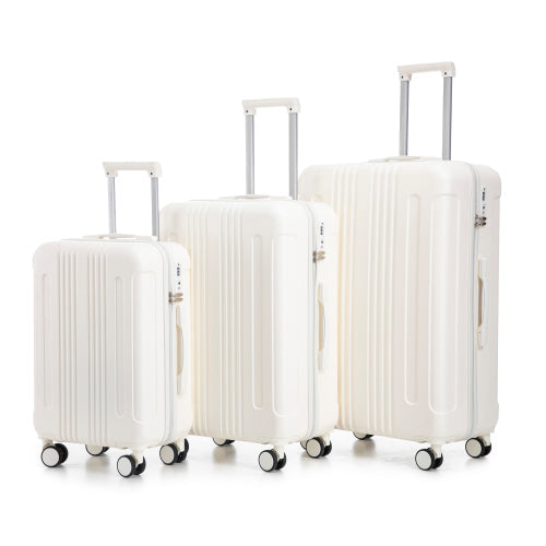 20 24 28 3 Pcs Set In ABS Spinner Wheel Luggage, Carry On Suitcase,