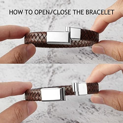 Vander Vanguard leather bracelet — clasp detail