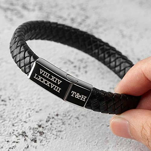 Vander Vanguard braided leather bracelet — side view