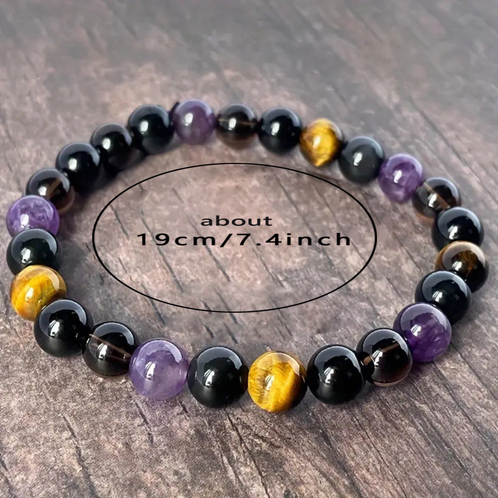 Tiger eye bracelet — star accent bead detail