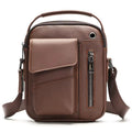 Vander Voyager leather travel bag — front view