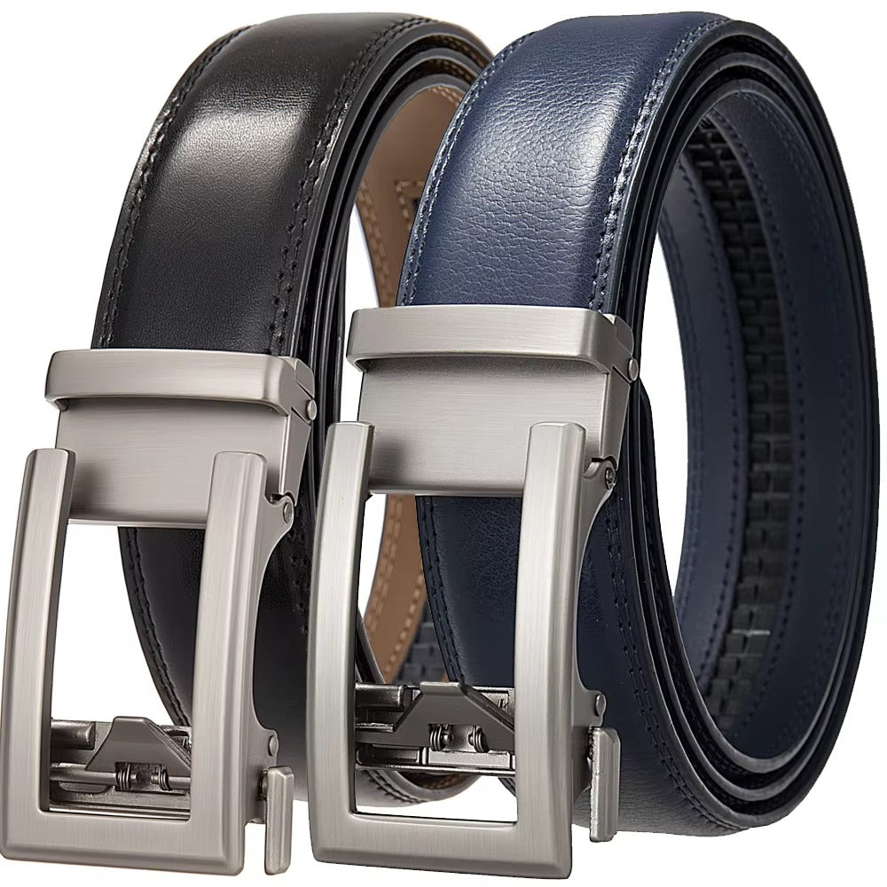 Vander Prestige leather belt — strap texture detail